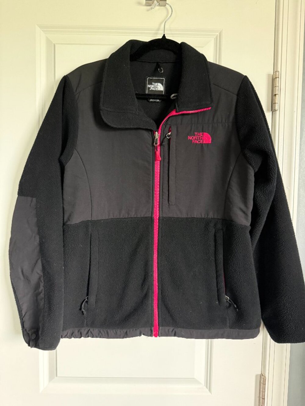 The North Face Denali Fleece Jacket Women M Black Pink Zipper Polartec